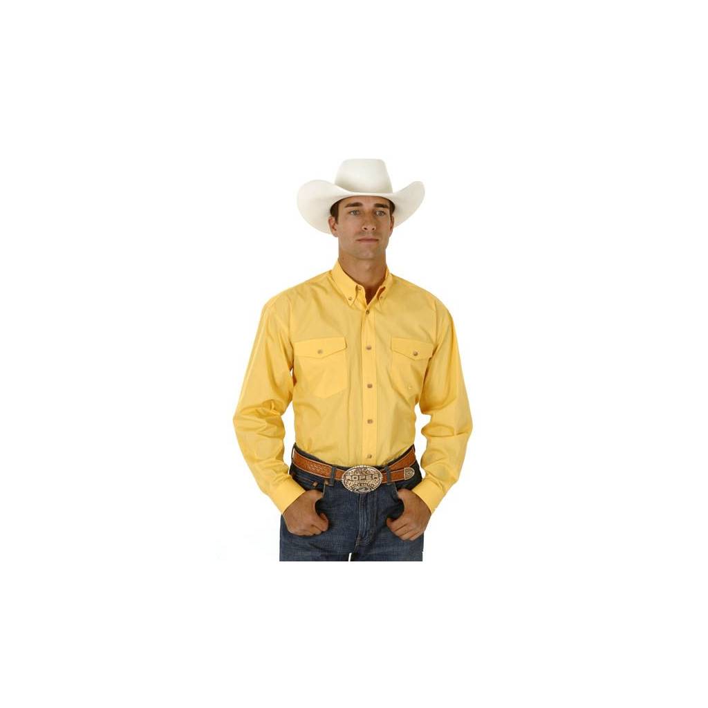 Roper Poplin Shirt - Mens, Long Sleeve, Yellow