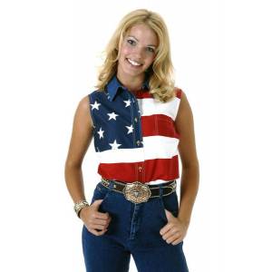 Roper USA Flag Shirt - Ladies, Sleeveless