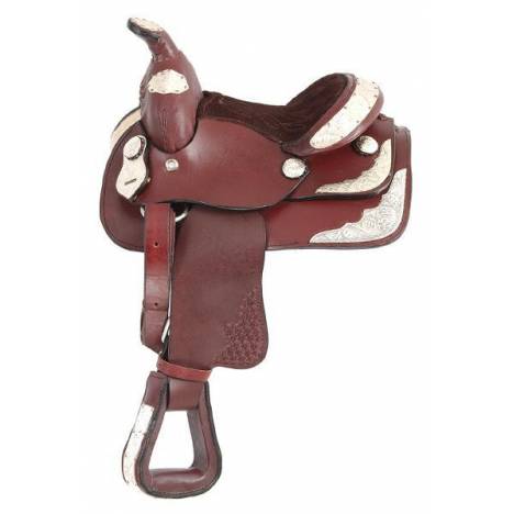 King Series Miniature Western Show Saddle with Silver