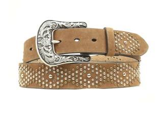 Ariat Rhinestone/Nailhead Belt - Ladies, Brown