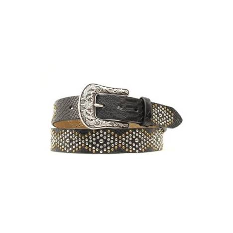 Ariat Rhinestone/Nailhead Belt - Ladies, Black