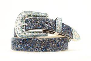 Ariat Crystal Chip Belt - Ladies, Blue