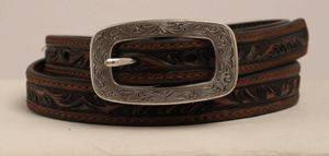 Ariat 3/4 Embossed Strap Belt - Ladies, Brown