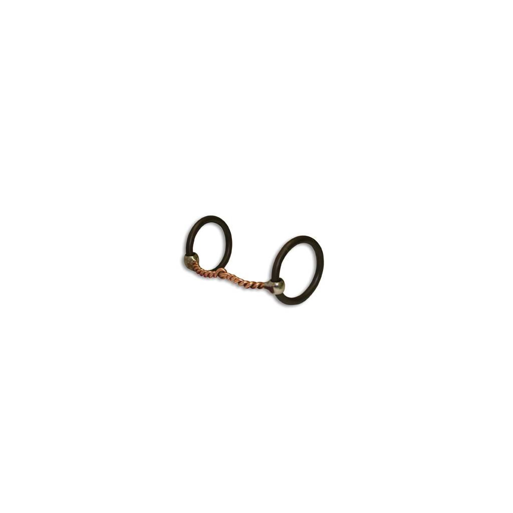 Professionals Choice Bob Avila Copper Twist Ring Snaffle Bit