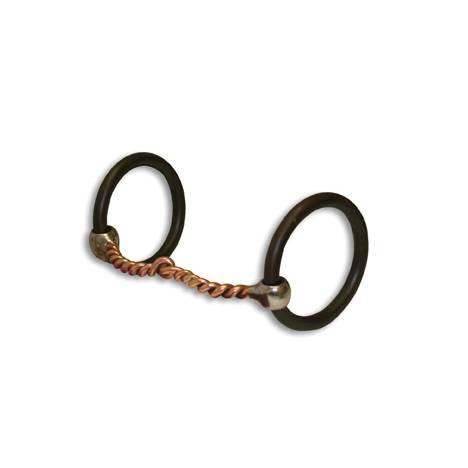 Professionals Choice Bob Avila Copper Twist Ring Snaffle Bit