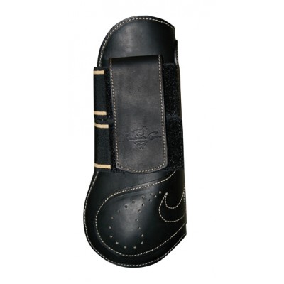 leather open front jumping boots