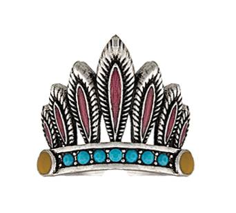 Rock 47 Tribal Flair Headdress Fashion Ring