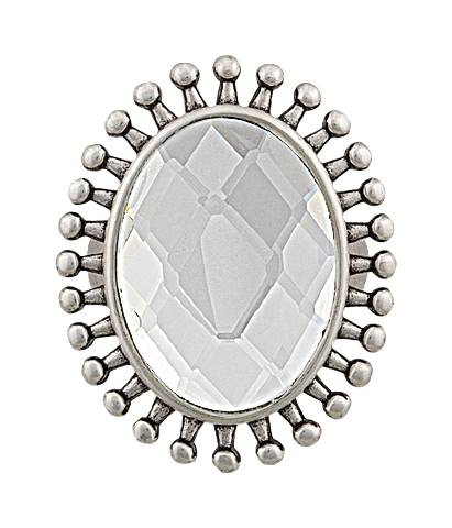 Rock 47 Vintage Kitsch Crystal Sunburst Fashion Ring