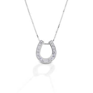 Kelly Herd Single Horseshoe Necklace-Sterling Silver