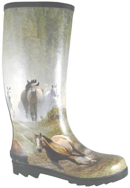 Smoky Mountain Ladies Running Horses Rubber Boots