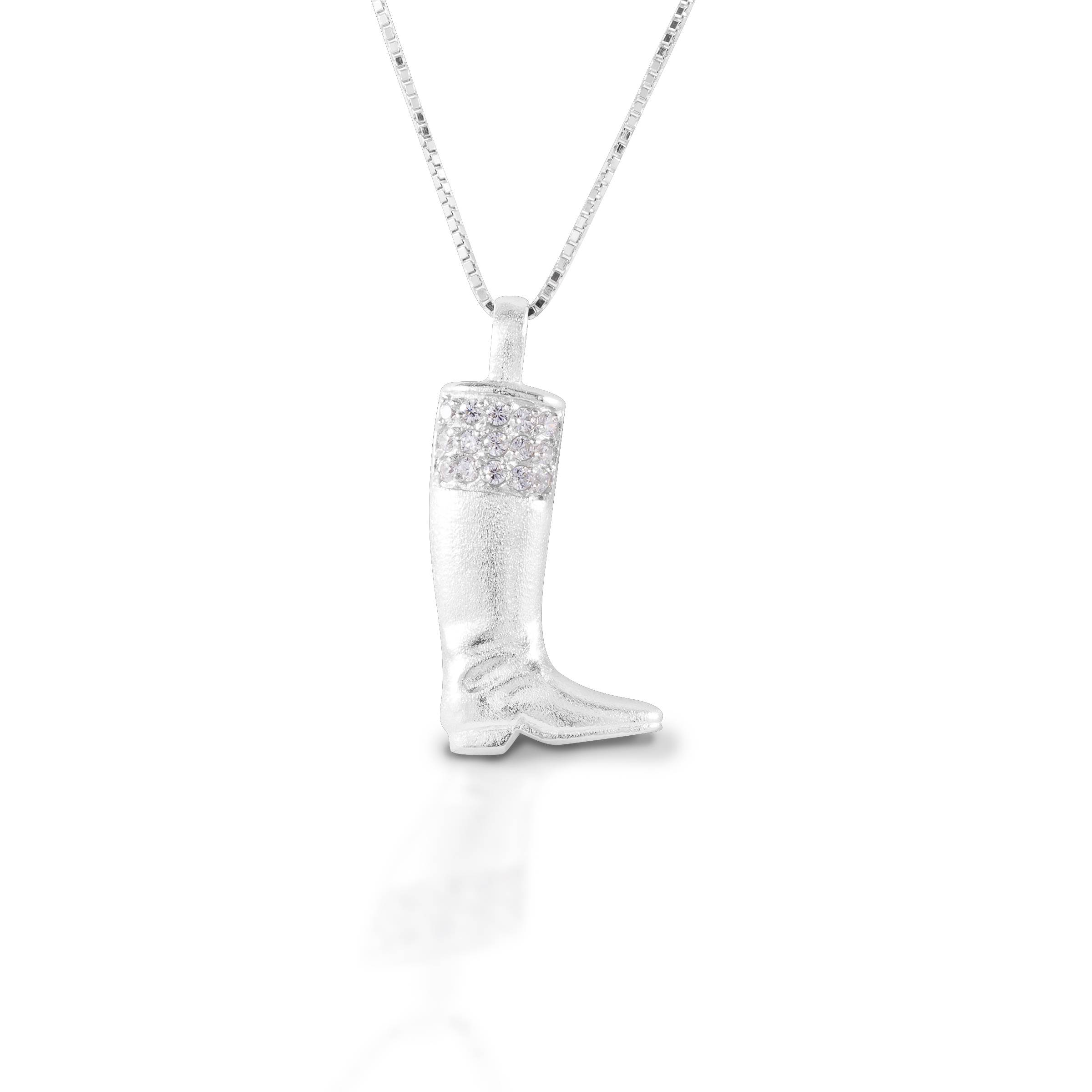 Kelly Herd English Boot Necklace - Sterling Silver