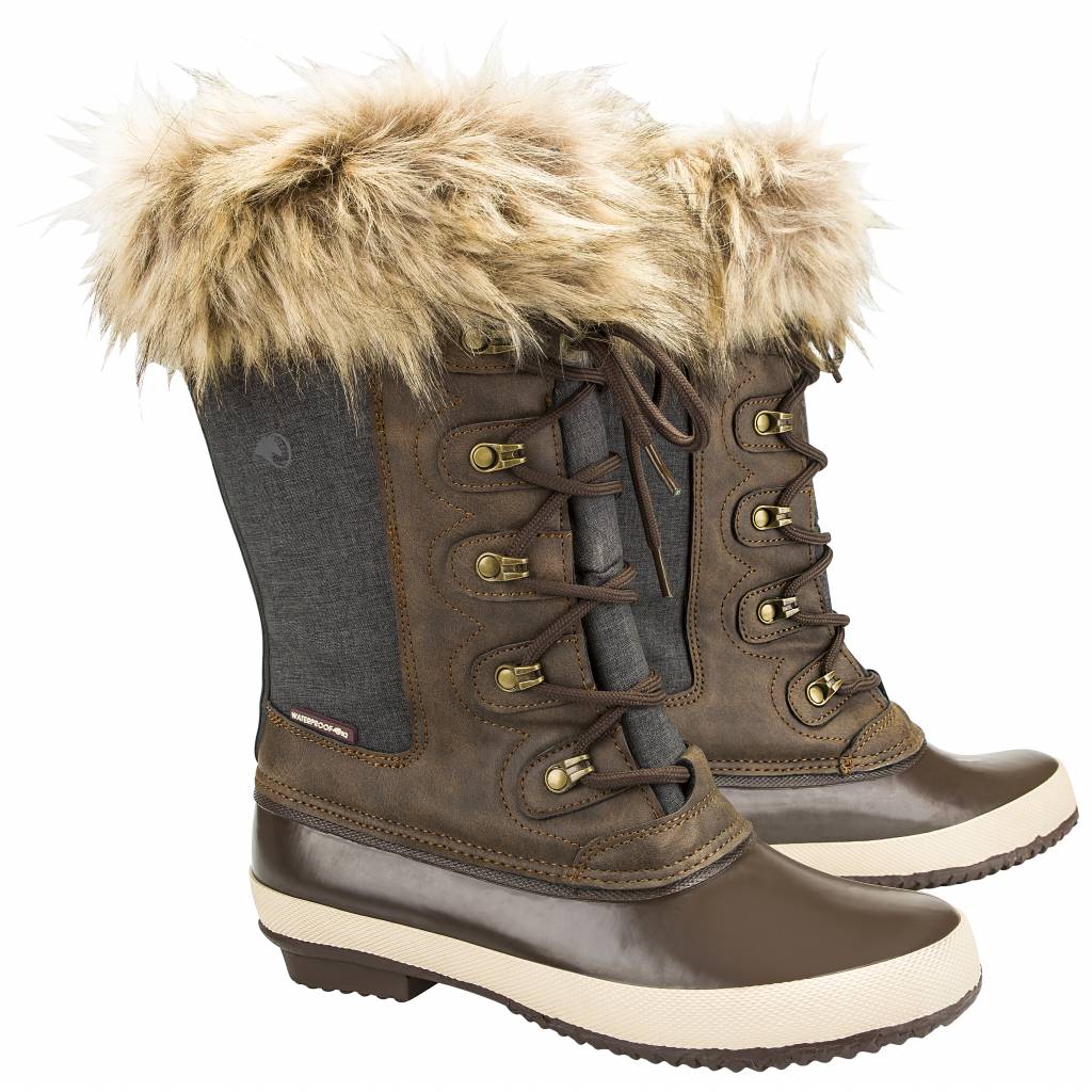 Oak Equestrian OEQ Ladies Canvas Fur Top Winter Boot